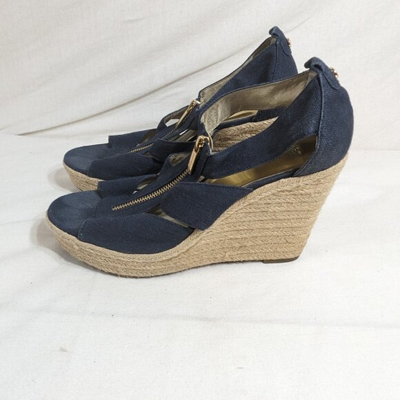 Micheal Kors Navy Blue Wedges - Picture 2 of 6